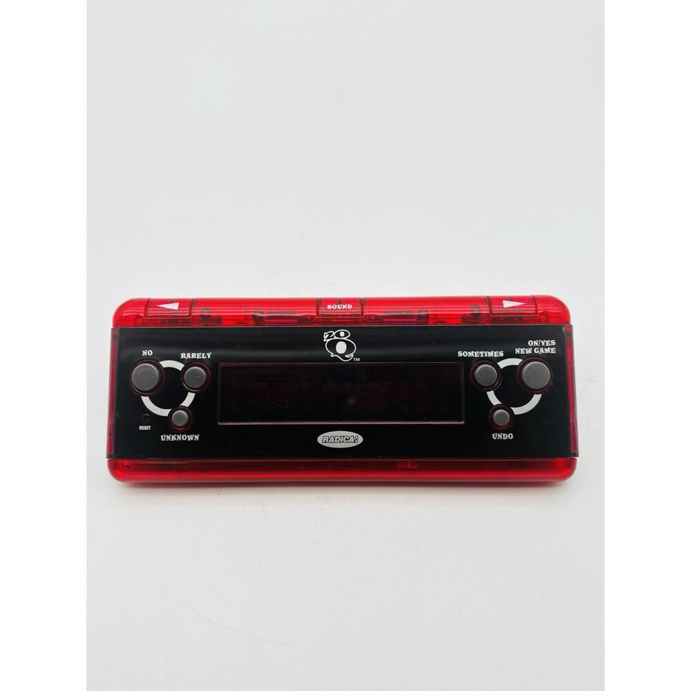 20Q Radica Electronic Handheld Game Big Screen 2005 Red 20 Questions - Works